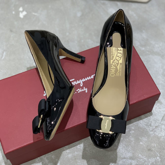 Salvatore Ferragamo Womens Shoes Pumps Luxury Brand Fashion Shoes For Wedding or Party with Original box 7cm Heel Whatapp