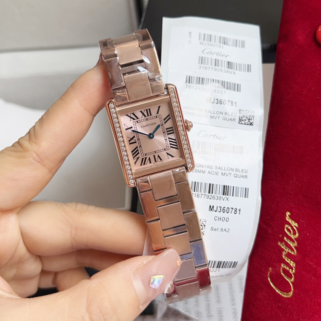 Cartier Womens Watch Luxury Brand Design Fashion Type Tank Series Watches with Original Box Whatapp