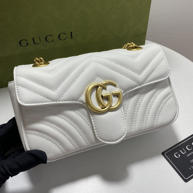 Gucci Womens Bags Shoulder Messenger Bag Luxury Brand Gucci GG Marmont matelassé mini bag with Original Box 446744 DTDIT 9022 Whatapp