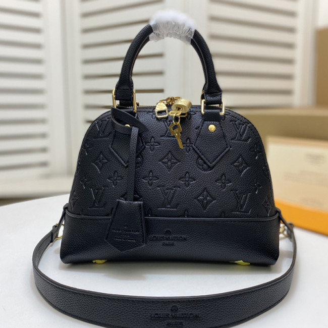 Louis Vuitton Womens Bags Handbags Luxury Brand Fashion NEO ALMA BB with Original Box M44829 Black Monogram Empreinte embossed supple grained cowhide leather and supple grained cowhide leather Whatapp