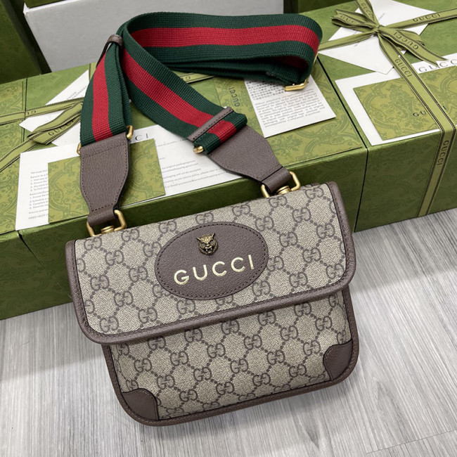 Gucci Womens Mens Bags Crossbody Shoulder Messenger Bags Luxury Brand Gucci GG Supreme Neo Vintage Small Messenger Bag with Original Box 501050 9C2VT 8745 Whatapp