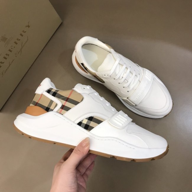 Burberry Mens Shoes Sneakers Fashion Type Luxury Brand Vintage Check Cotton Sneaker with Original Box Whatapp