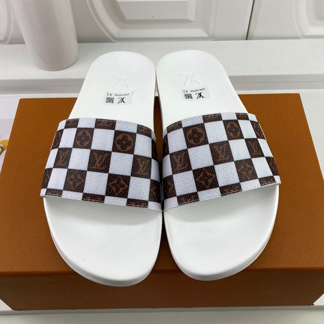 Louis Vuitton Men Shoes Slippers Sandals Flip Flop Luxury Brand WATERFRONT MULE with Original Box Whatapp