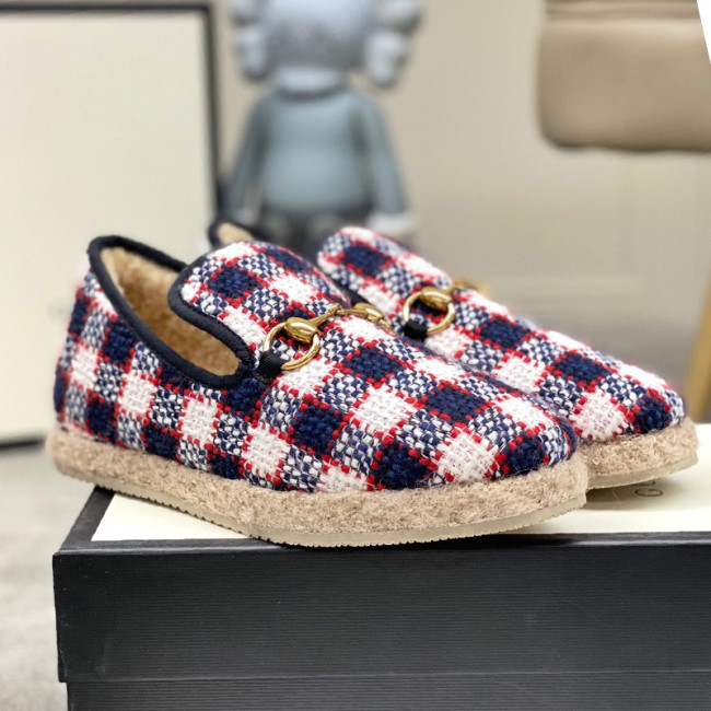 Gucci Womens Shoes Casual Loafers Design Luxury Brand Leather Princetown with Original Box Whatapp