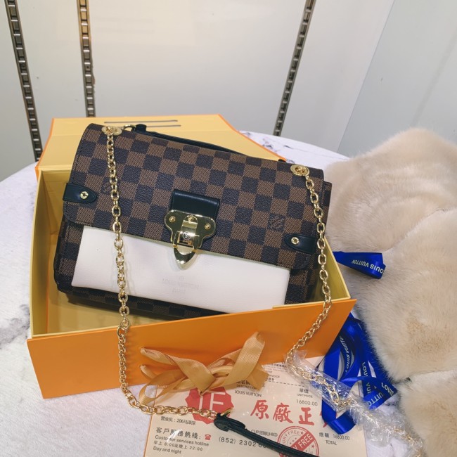 Louis Vuitton Womens Bags Handbags Luxury Brand Cream VAVIN PM Damier Ebene Messenger Shoulder Bags N40113 Whatapp