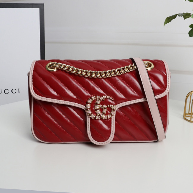 Gucci Womens Bags Shoulder Messenger Bag Luxury Brand Small GG Marmont bag with Original Box Whatapp