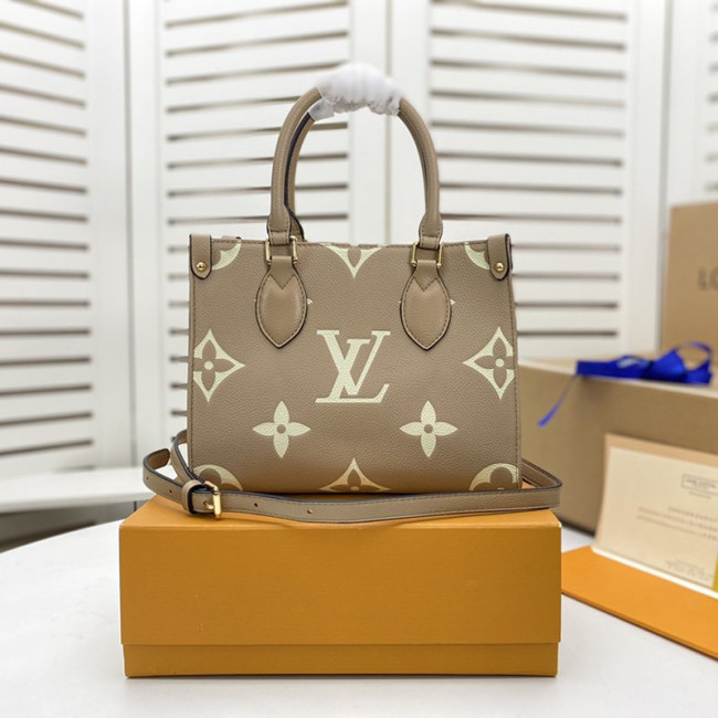 Louis Vuitton Womens Bags Handbags Luxury Brand ONTHEGO PM Tourterelle Beige/Cream Bicolor Monogram M45779 Whatapp