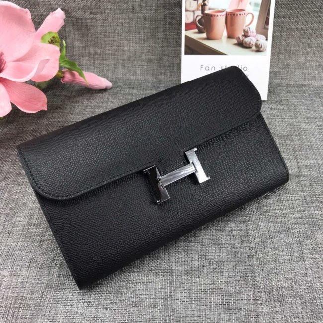 Hermes Womens Mens Wallets Purse Card Holder Leather Long Design Coin Bag with Original Box Whatapp