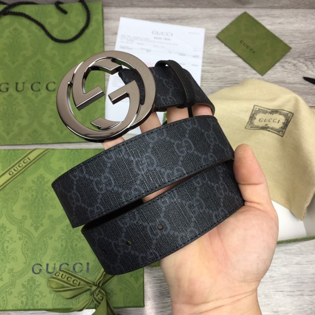 Gucci Mens Belt Luxury Brand Design Fashion Type with Original Box GG Supreme belt with G buckle Whatapp