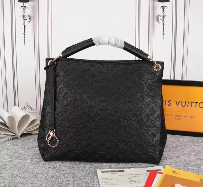 Louis Vuitton Womens Bags Handbags Luxury Brand Fashion Empreinte Leather Black Monogram ARTSY MM M41066 Whatapp