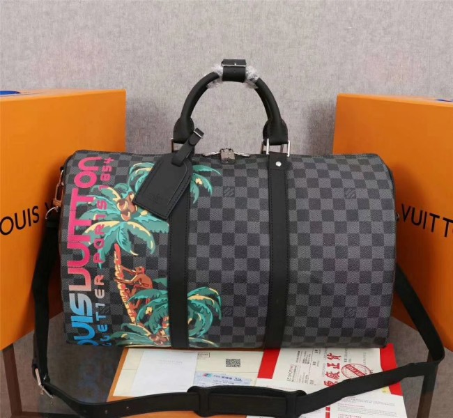 Louis Vuitton Womens and Mens Unisex Bags Luxury Brand KEEPALL BANDOULIÈRE 45 without Original Box Whatapp