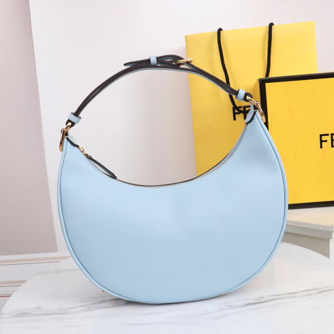 Fendi Womens Bags Shoulder Handbags Luxury Brand Fendigraphy Small Light blue leather bag 8BR798A5DYF1HD2 Whatapp