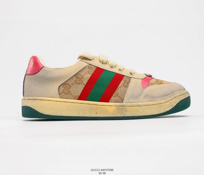 Gucci Distressed Screener Sneakers Womens Shoes 4401E296 Whatapp