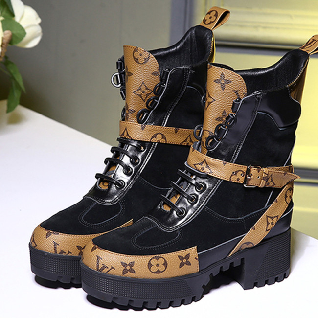 Louis Vuitton Women Shoes Boots Luxury Brand Fashion Ankle Boots LAUREATE PLATFORM DESERT BOOT Whatapp