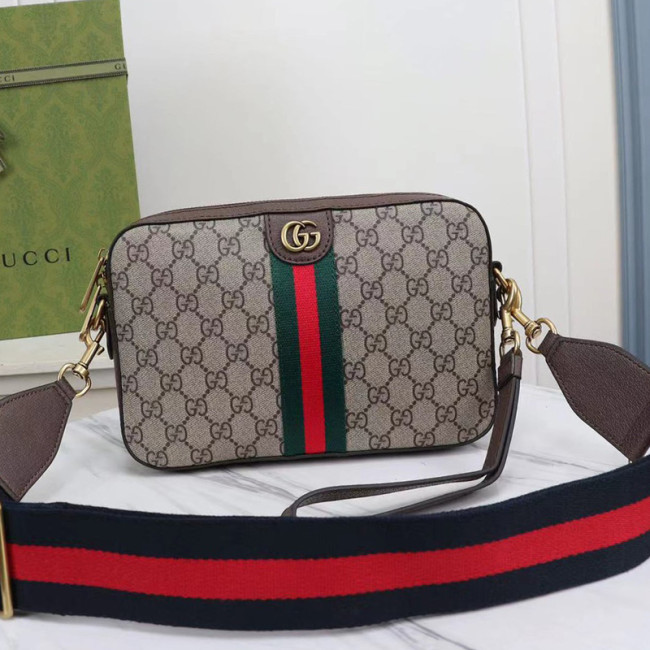 Gucci Mens Womens Bags Shoulder Bag Luxury Brand Ophidia GG shoulder bag in beige and ebony GG Supreme with Original Box 699439 9C2ST 8920 Whatapp