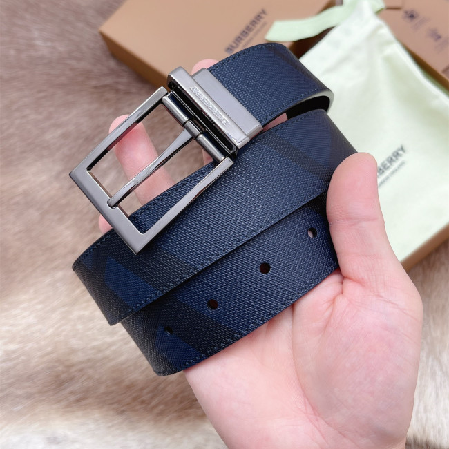 Burberry Mens Belt Luxury Brand Design Fashion Type with Original Box Reversible London Check and Leather Belt 80241591 Whatapp