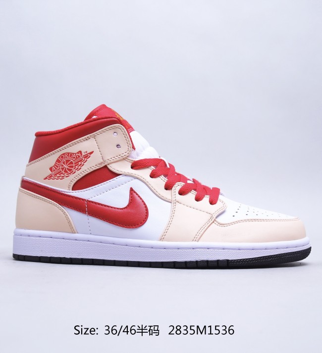 Air Jordan 1 Mid Pollen AJ1 Mens Womens Shoes Sneakers with Original Box 2835M1536 Whatapp