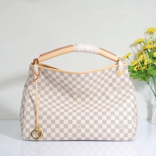 Louis Vuitton Womens Bags Handbags Luxury Brand Fashion Type Damier Azur Canvas ARTSY MM N40253 Whatapp