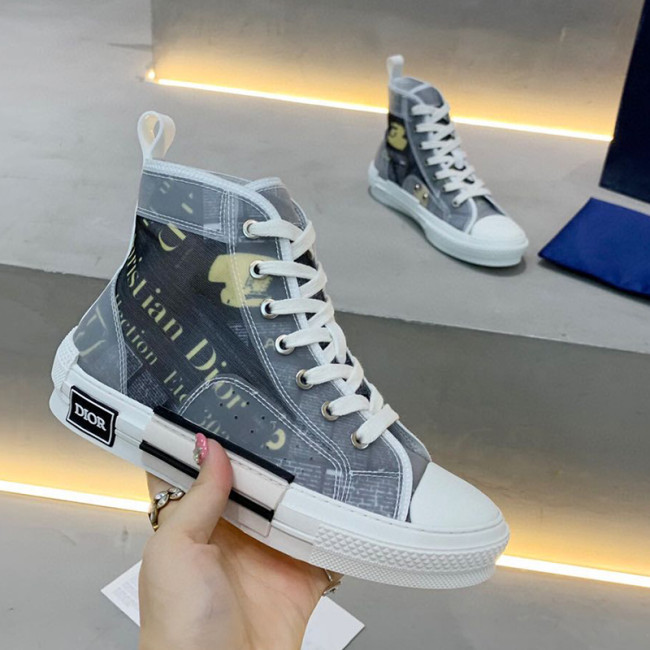 Dior Womens Mens Shoes Sneakers Luxury Brand Unisex Design B23 High-Top Sneaker with Box Whatapp