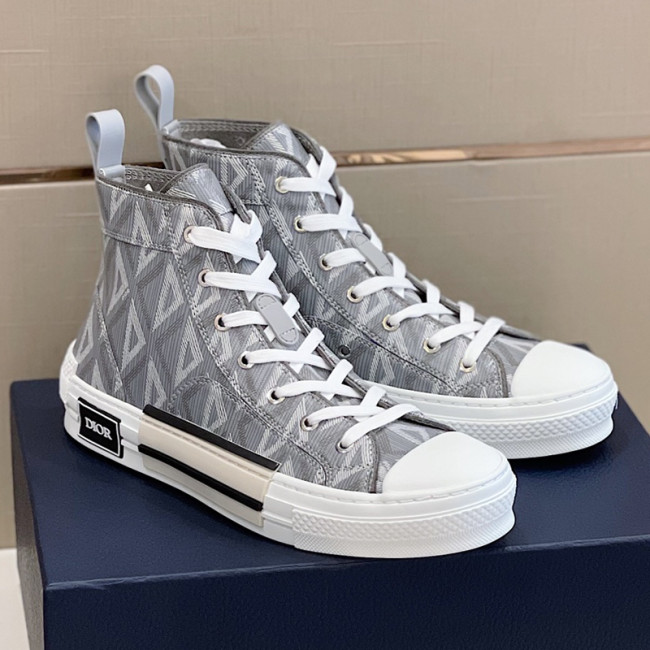 Dior Mens Shoes Sneakers Casual Luxury Brand B23 HIGH-TOP SNEAKER Dior Oblique Canvas with Original Box 3SH118ZMK_H761 Whatapp