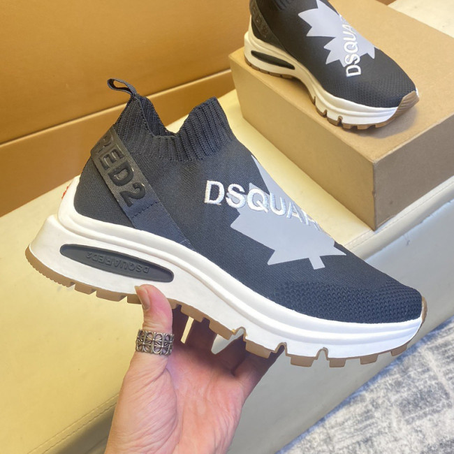 Dsquared2 Men Shoes Sneakers Luxury Brand Breathable RUN DS2 LEGEND Boxer Bumper SNEAKERS with Original Box Whatapp