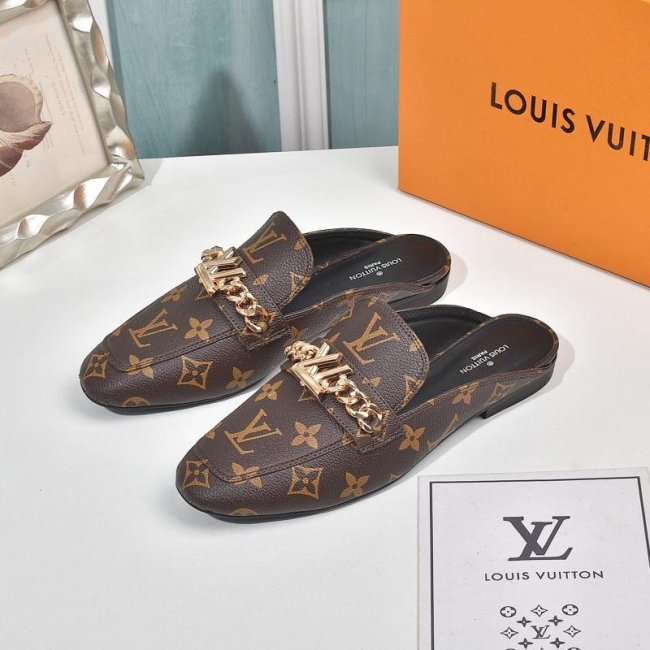 Louis Vuitton Womens Shoes Leather Mules Whatapp