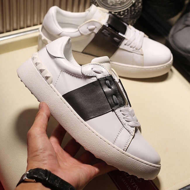 Valentino Garavani Open Sneaker With Metallic Band Mens Shoes Luxury Brand with Original Box Whatapp