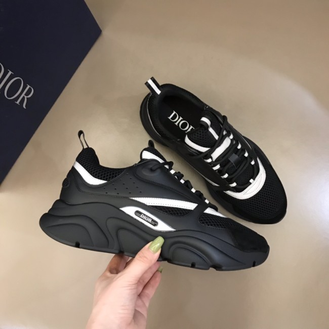 Dior Mens Shoes Sneakers Luxury Brand Breathable Design B22 SNEAKER Technical Mesh with Beige and Smooth Calfskin with Original Box Whatapp