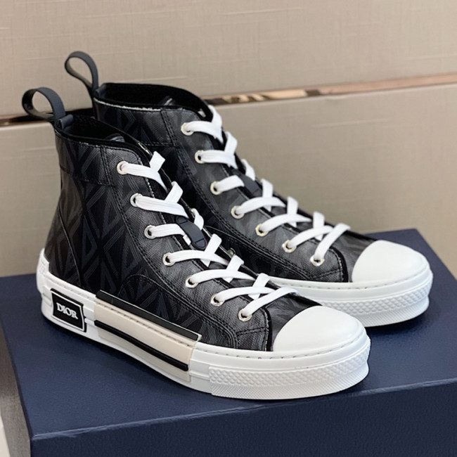 Dior Mens Shoes Sneakers Casual Luxury Brand B23 HIGH-TOP SNEAKER Dior Oblique Canvas with Original Box 3SH118ZMK_H761 Whatapp