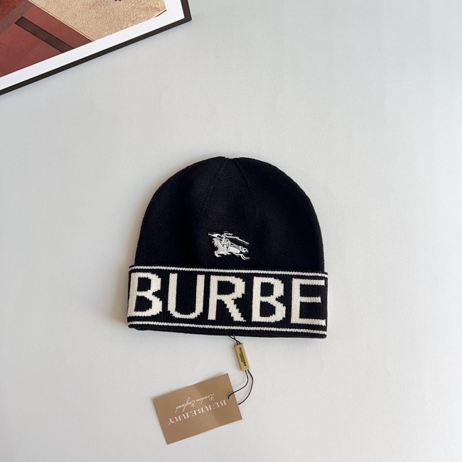 Burberry Womens Mens Cap Knit Hat Luxury Brand with Original Box