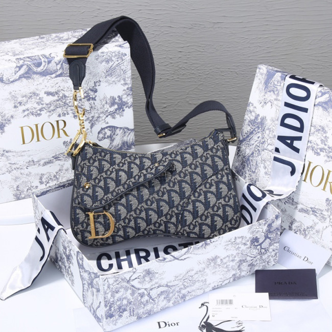 Dior Womens Bags Crossbody Bag Saddle Bag Oblique Jacquard Whatapp