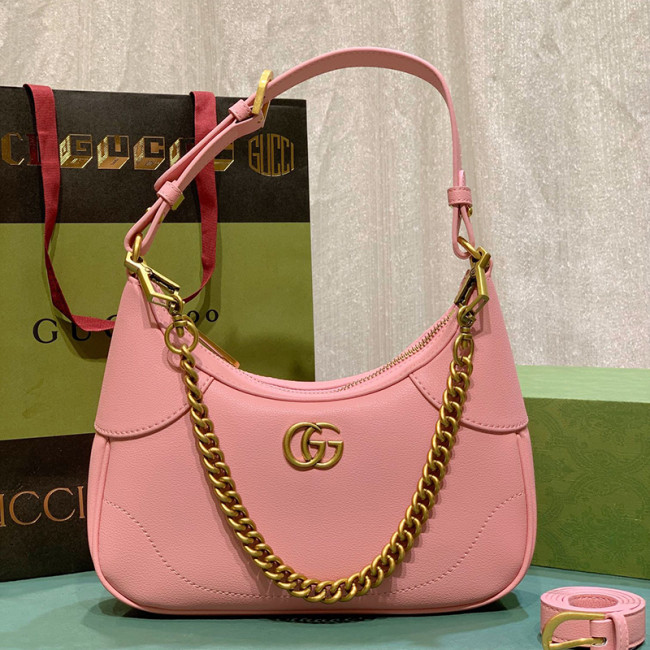 Gucci Womens Bags Shoulder Messenger Bag Luxury Brand Gucci Aphrodite small shoulder bag in pink leather with Original Box 731817 AAA9F 5815 Whatapp