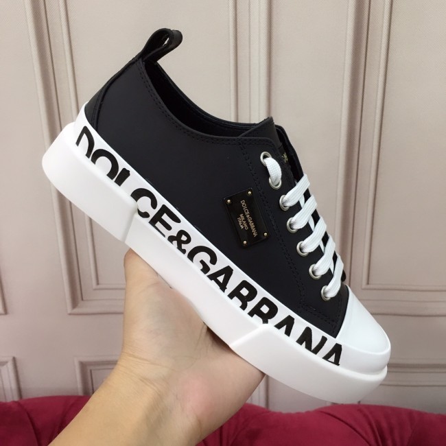 Dolce&Gabbana Womens Shoes Sneakers Fashion Type Luxury Brand Calfskin Portofino light sneakers with logo-detailed plate and logo print with Original Box CK1886AO51589690 Whatapp