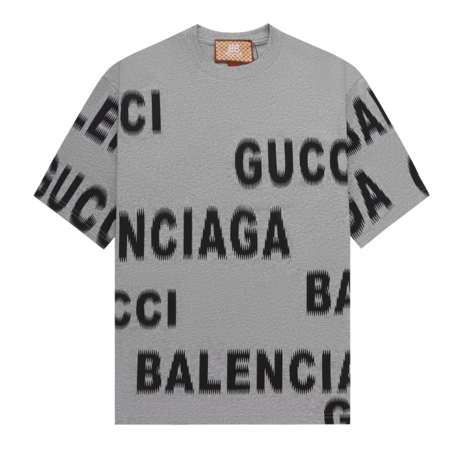 Gucci x Balenciaga Luxury Brand Women Mens Short Sleeve T-Shirt Whatapp