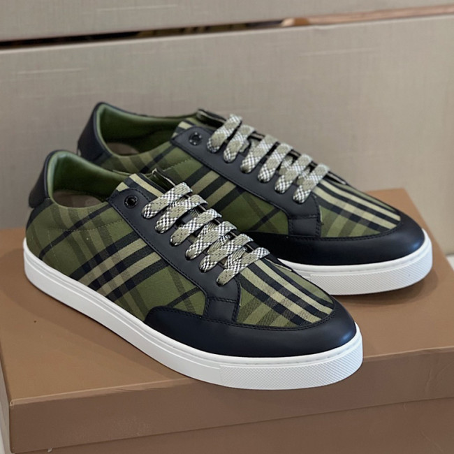 Burberry Mens Shoes Sneakers Fashion Type Luxury Brand Vintage Check Cotton Sneaker with Original Box Whatapp