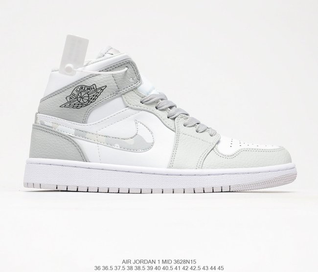 NIKE Air Jordan 1 Retro Mid White Camo AJ1 Sneakers Men Womens Shoes 3628N15 Whatapp