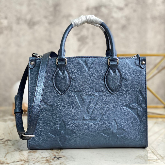 Louis Vuitton Womens Bags Handbags Luxury Brand LV ONTHEGO PM M58956 Handbags for Women Monogram coated canvas- Navy Blue Whatapp