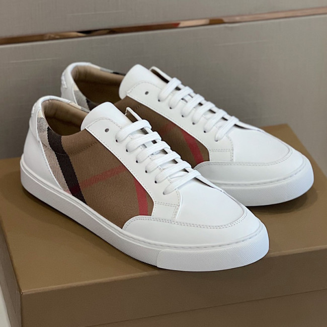 Burberry Mens Shoes Sneakers Fashion Type Luxury Brand Vintage Check Cotton Sneaker with Original Box Whatapp