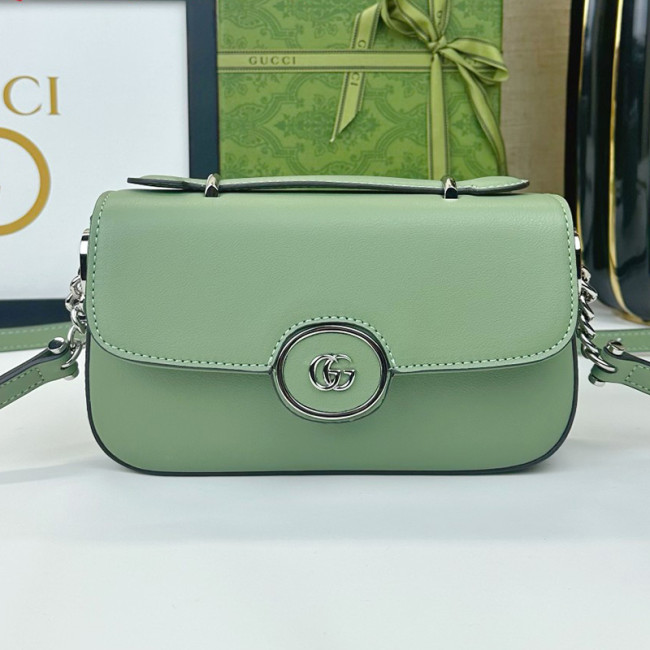 Gucci Womens Bags Shoulder Messenger Bag Luxury Brand Petite GG mini shoulder bag in Leather with Original Box Whatapp