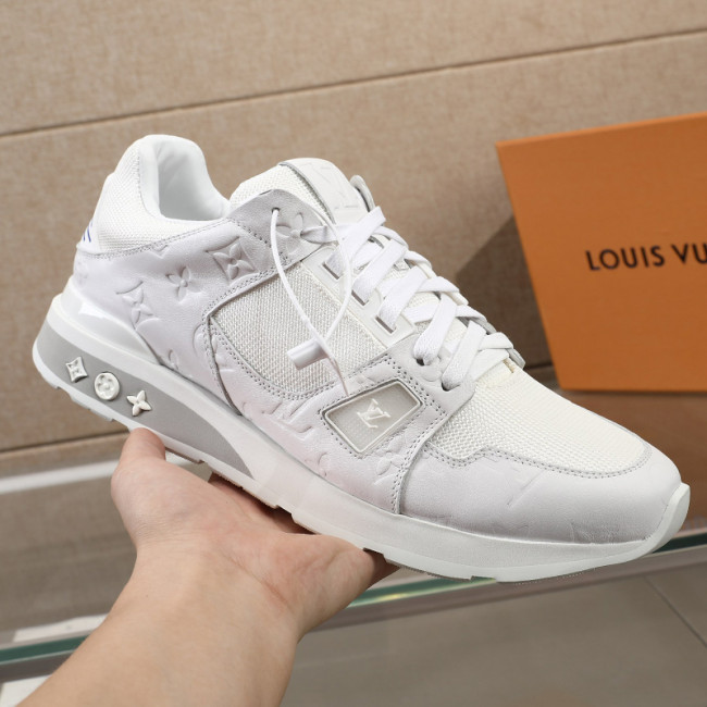 Louis Vuitton Men Shoes Sports RUN AWAY SNEAKER Running Design Luxury Brand with Original Box 1A9ZK8 Monogram-embossed grained calf leather and Epi calf leather Whatapp