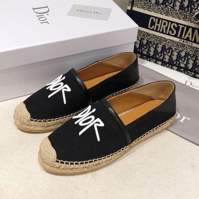 Dior Women Shoes Luxury Brand Design Dior Granville Espadrille Women Shoes with Box Whatapp