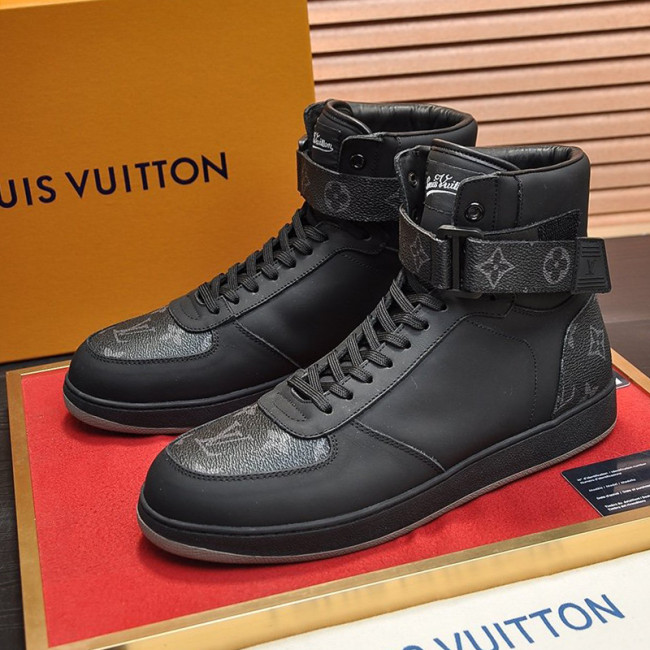 Louis Vuitton Men Shoes Sneakers Casual Luxury Brand RIVOLI SNEAKER BOOT with Original Box Whatapp