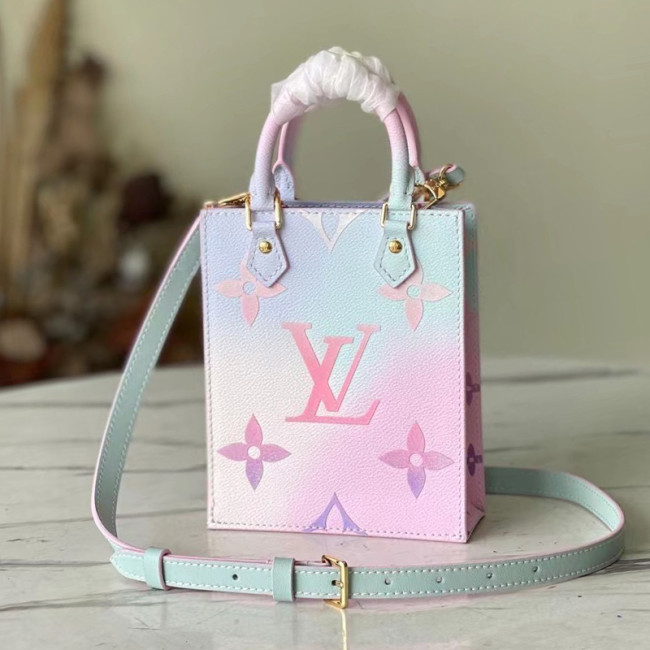 Louis Vuitton Womens Bag Shoulder Messenger Bags Luxury Brand Fashion PETIT SAC PLAT M81341 Sunrise Pastel Monogram coated canvas Whatapp