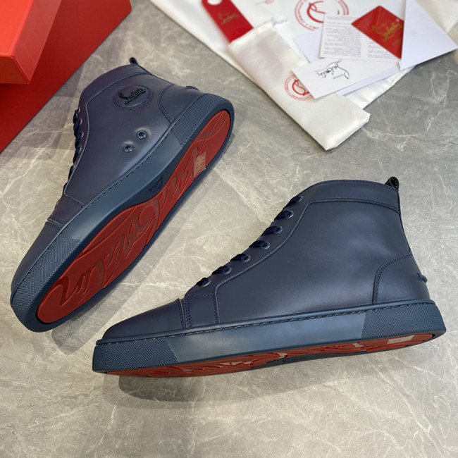 Christian Louboutin Mens Shoes Luxury Brand Red Bottom Design Louis Junior Spikes Flat with Original Box CL sneakers Whatapp