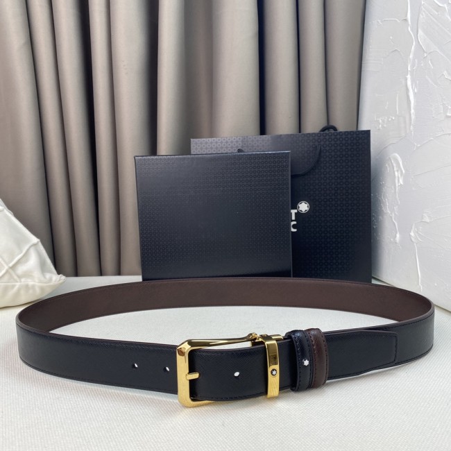 Montblanc Mens Leather Belts Luxury Brand Design Fashion Type with Original Box Whatapp