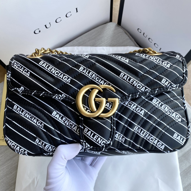 Gucci Womens Bags Shoulder Messenger Bag Luxury Brand Small GG Marmont bag with Original Box Whatapp