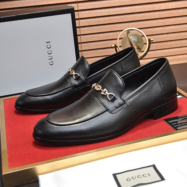 Gucci Mens Shoes Leather Design Luxury Brand Business Dress Shoes for Men with Original Box Whatapp