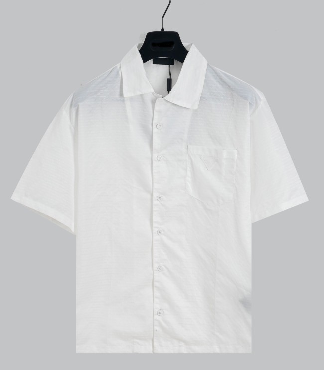 Prada Mens Short Sleeve Shirts Luxury Brand Mens Shirt Top Quality Whatapp