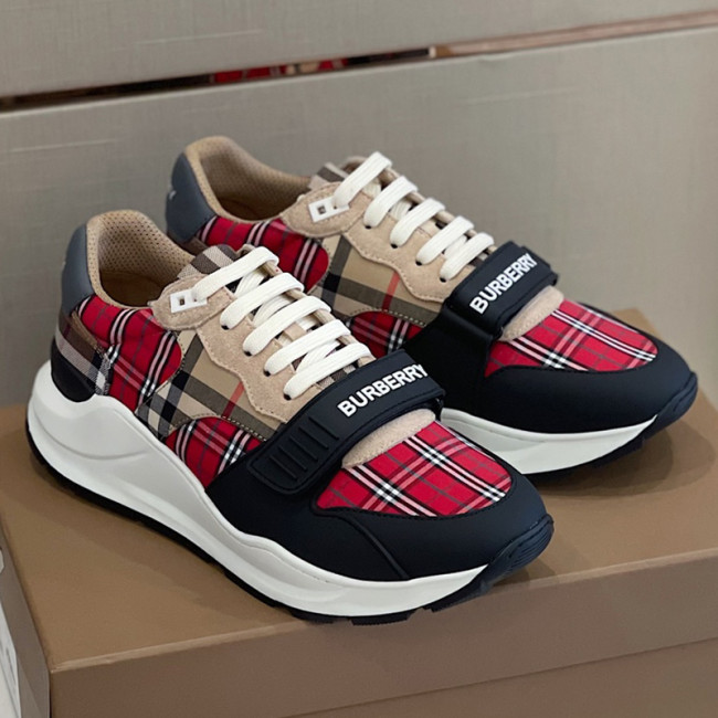 Burberry Men Shoes Fashion Sneakers Luxury Brand Vintage Cotton Sneaker with Original Box Whatapp