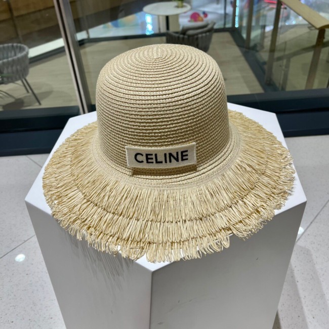 Celine Womens Hats Luxury Brand Design Celine Bucket Hat Straw Hat with Original Box